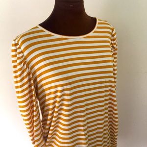 Brand New Maternity Striped Shirt w side Ruching